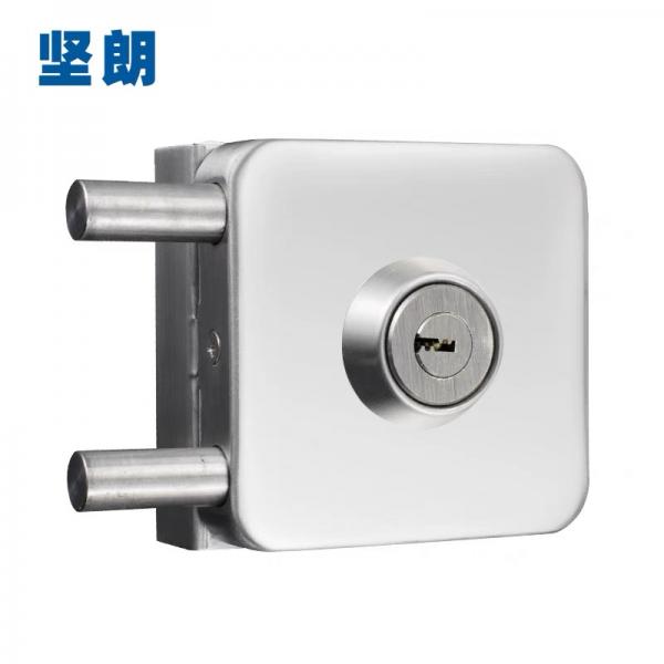 坚朗玻璃门锁玻璃门插销锁单双门地锁免开孔方锁钥匙WK0241